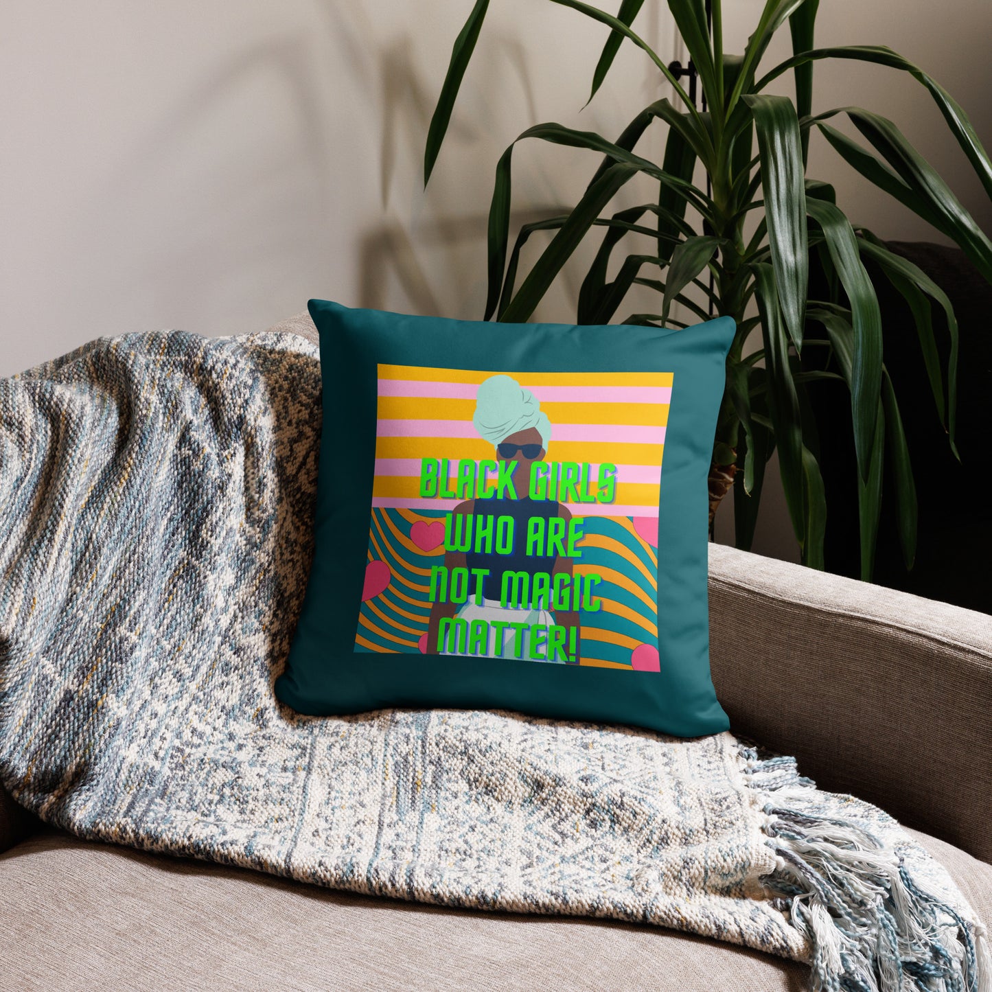 Black Not Magic Pillow #1