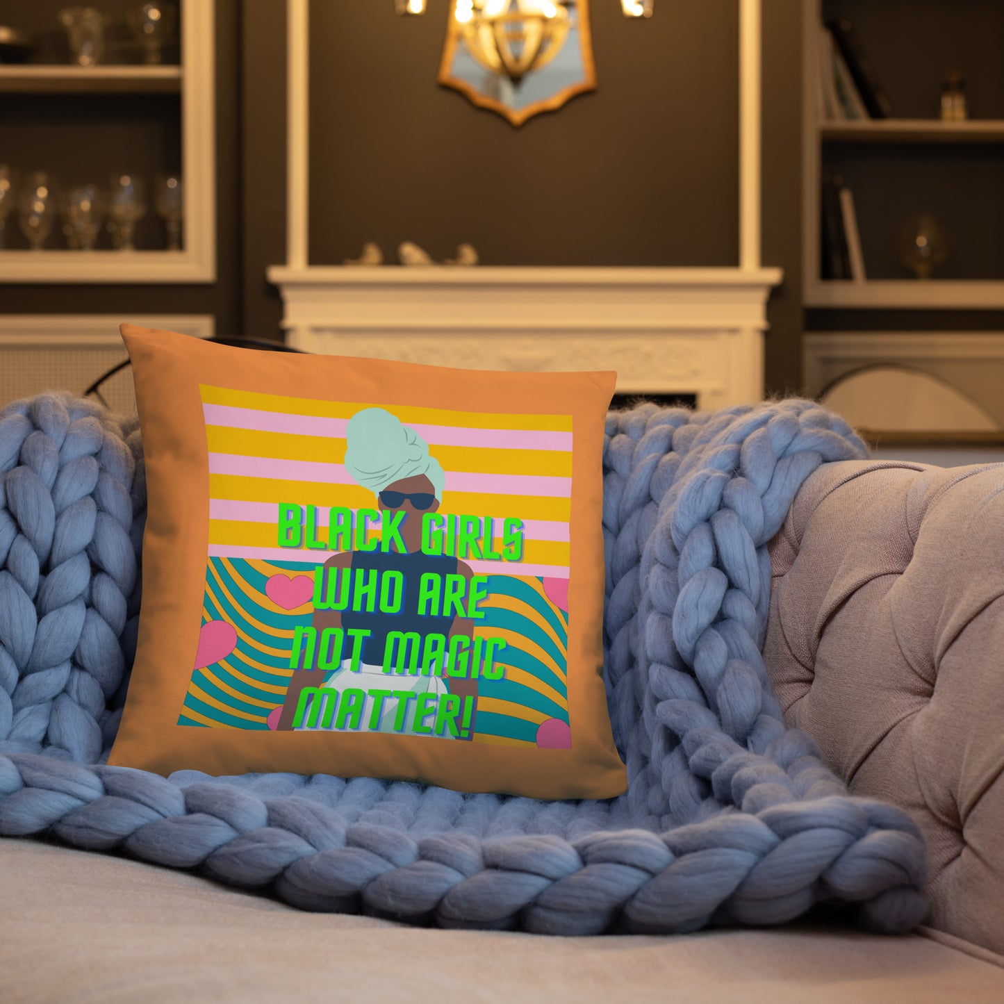 Black Not Magic Pillow #1A