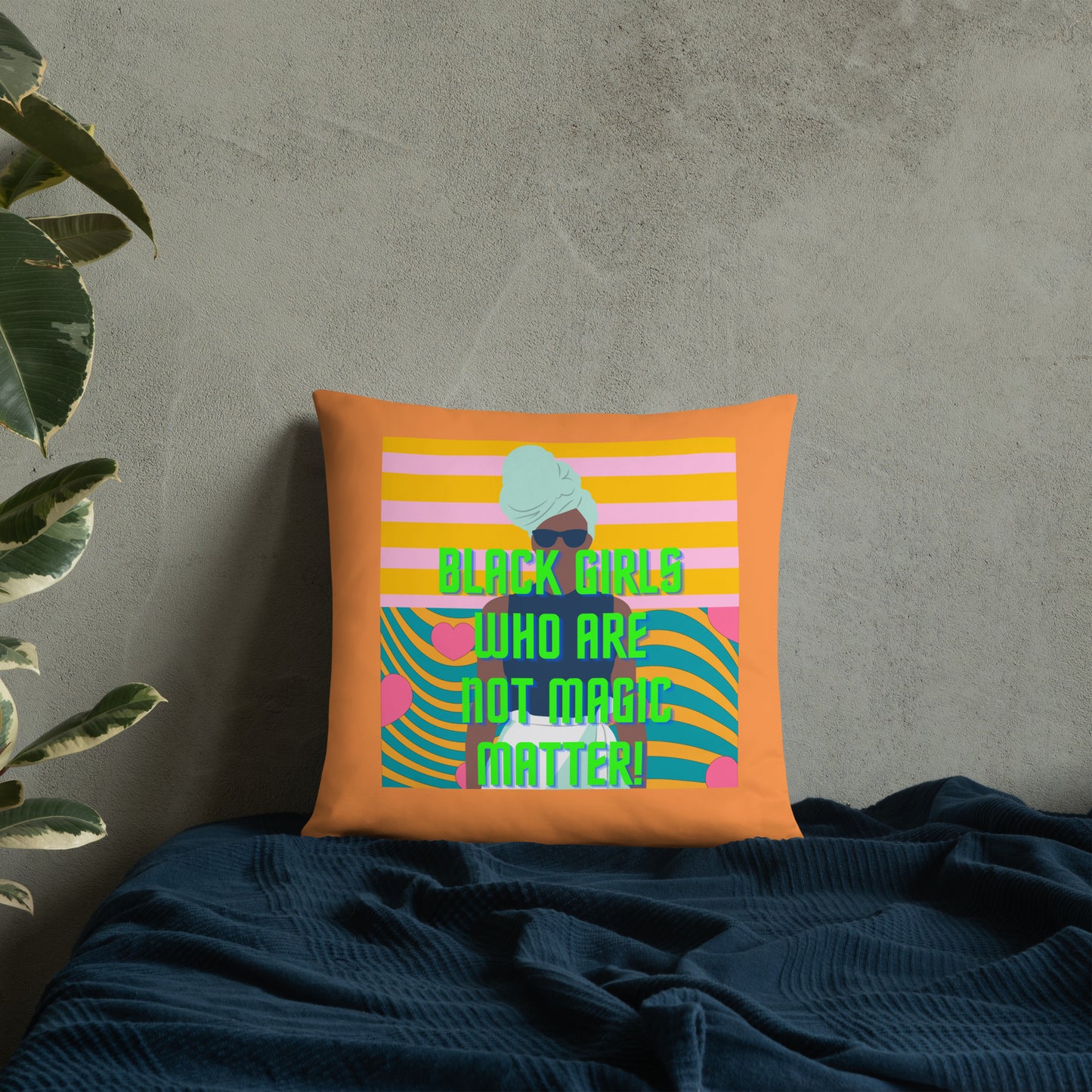 Black Not Magic Pillow #1A