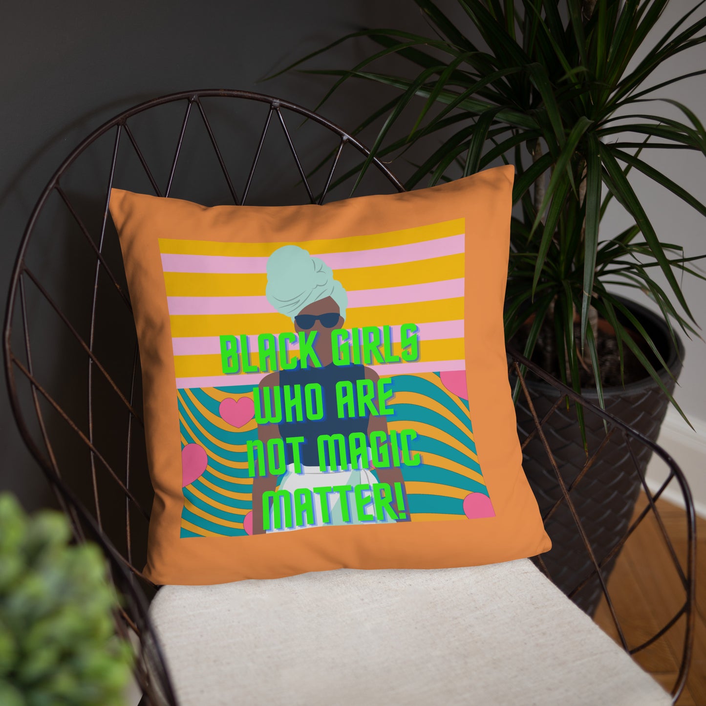 Black Not Magic Pillow #1A