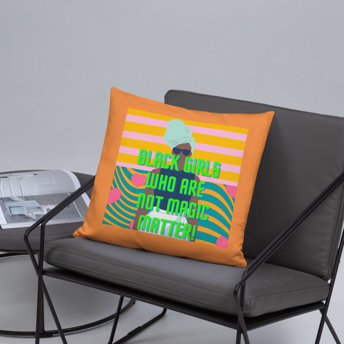 Black Not Magic Pillow #1A