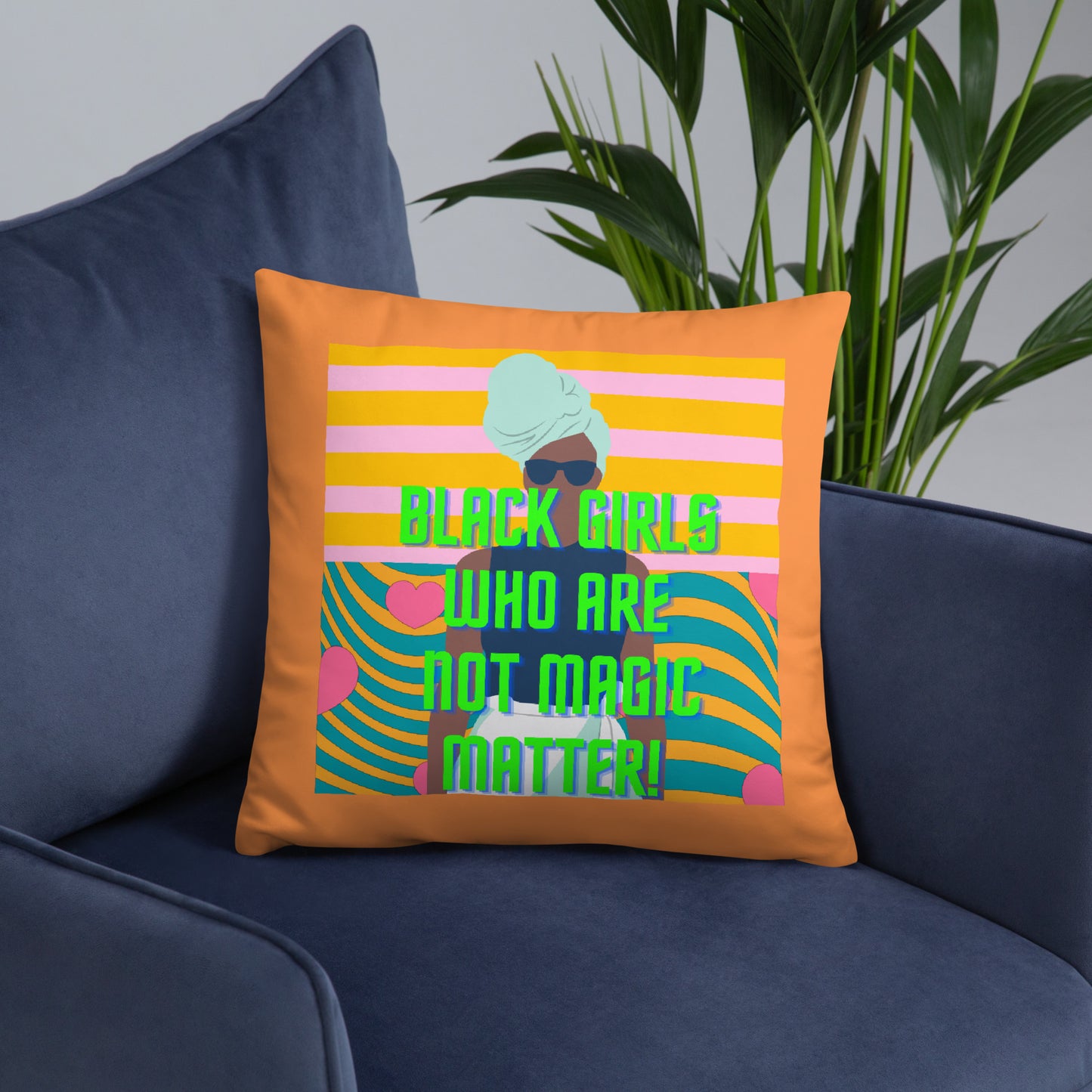 Black Not Magic Pillow #1A