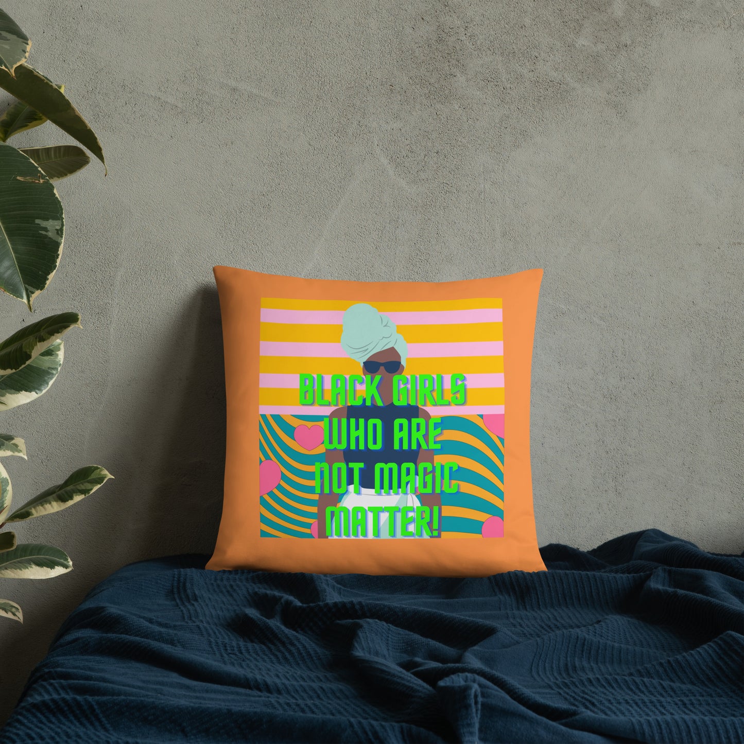 Black Not Magic Pillow #1A