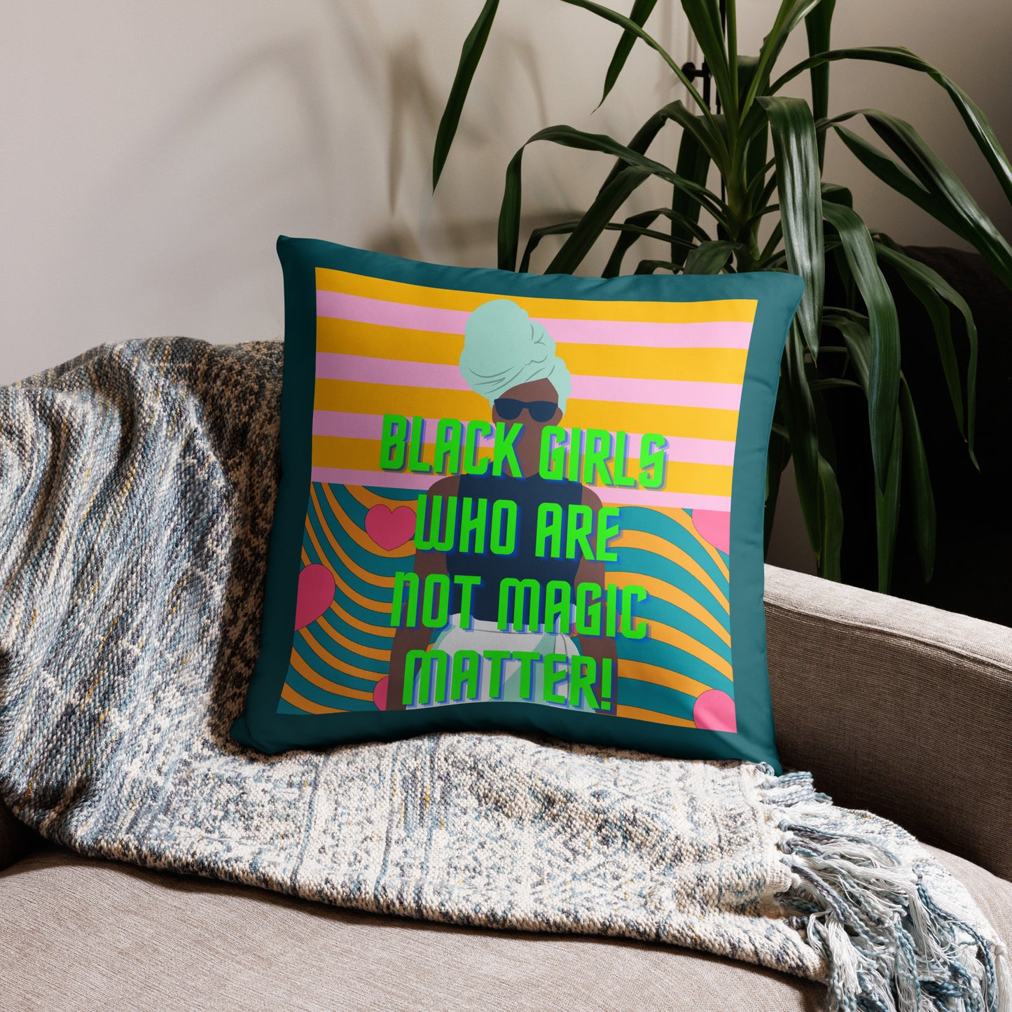 Black Not Magic Pillow #1