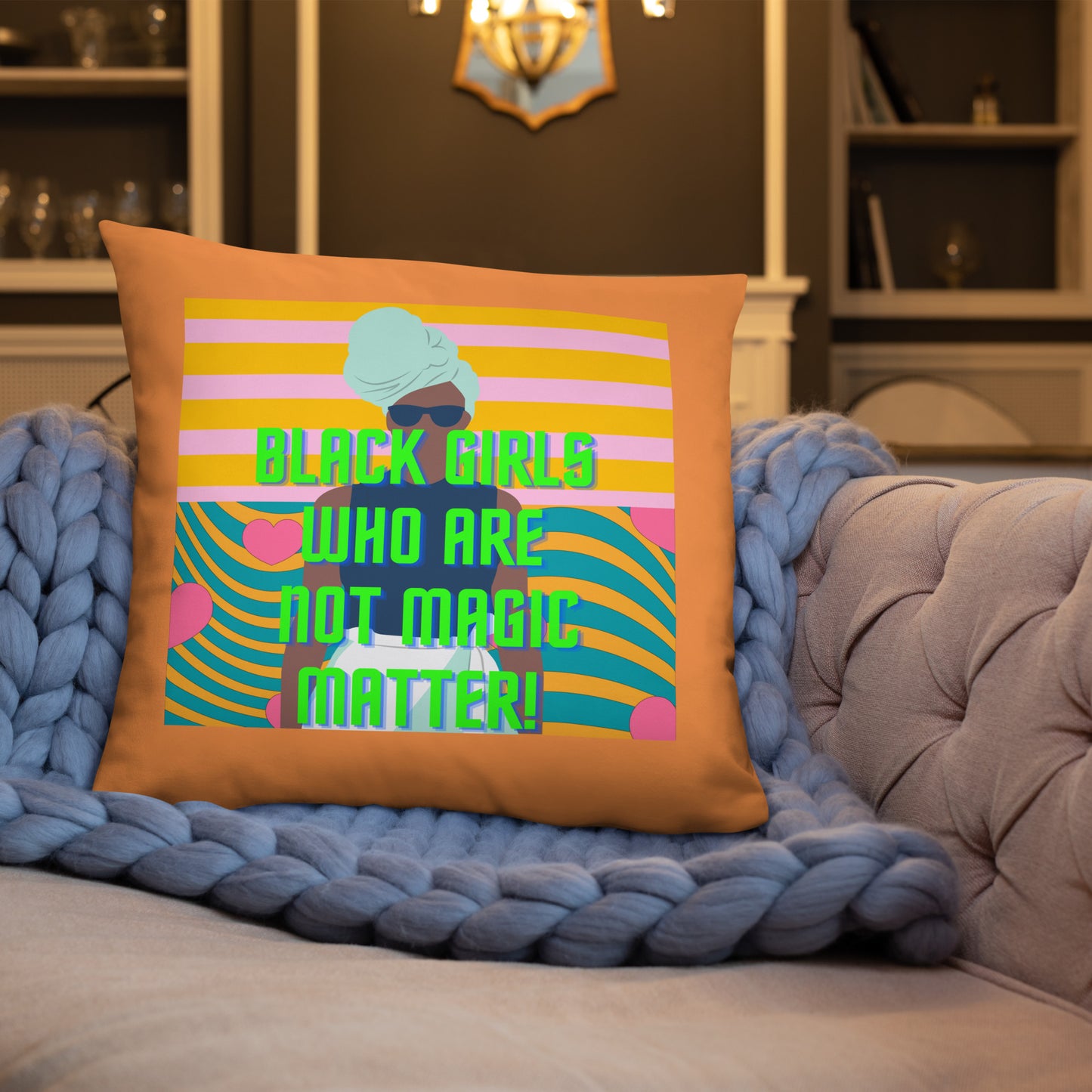 Black Not Magic Pillow #1A