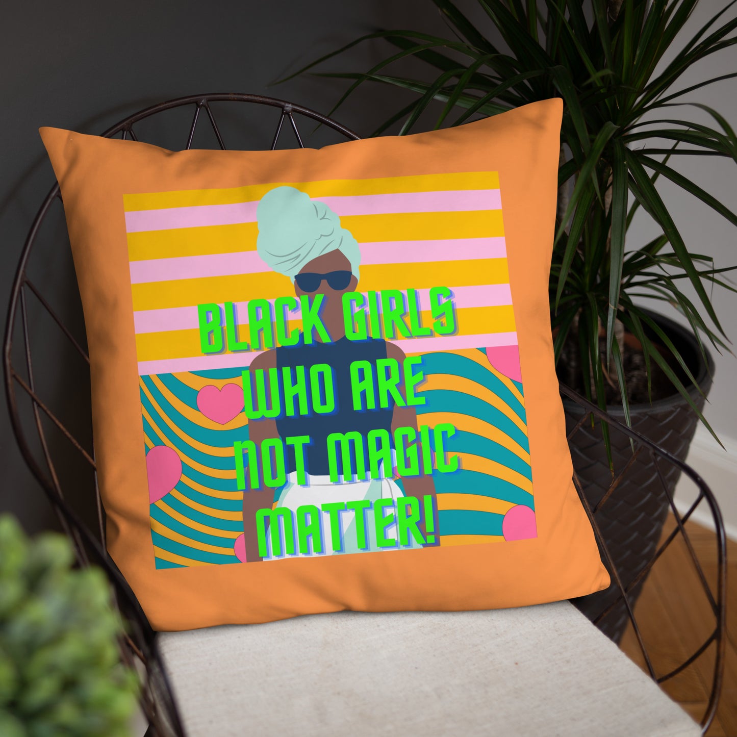 Black Not Magic Pillow #1A