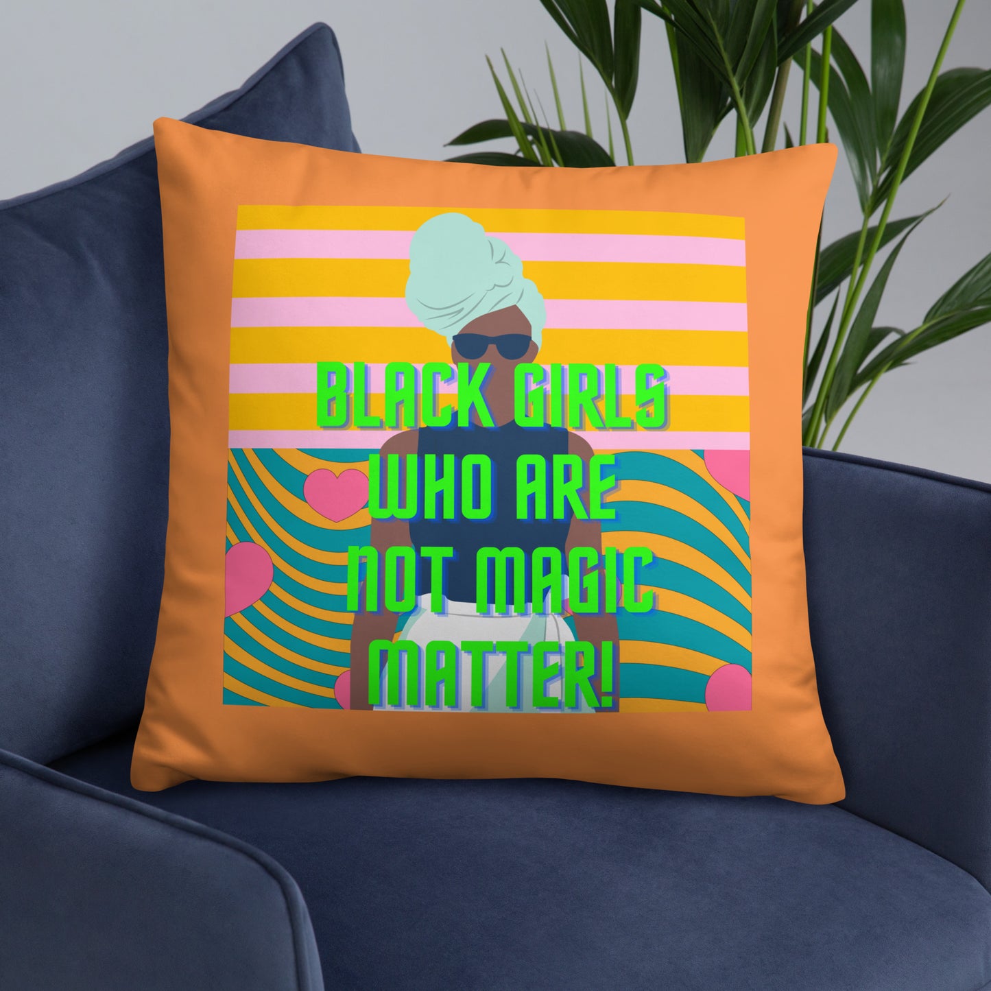 Black Not Magic Pillow #1A