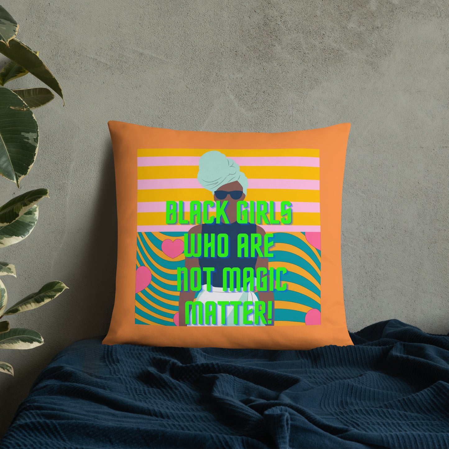 Black Not Magic Pillow #1A