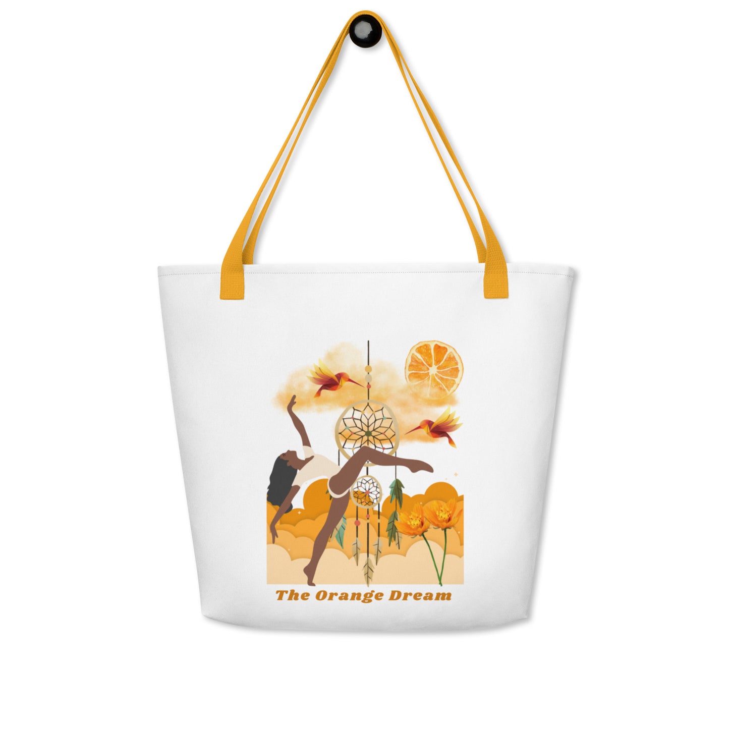 Orange Dream Large Tote w/Pocket
