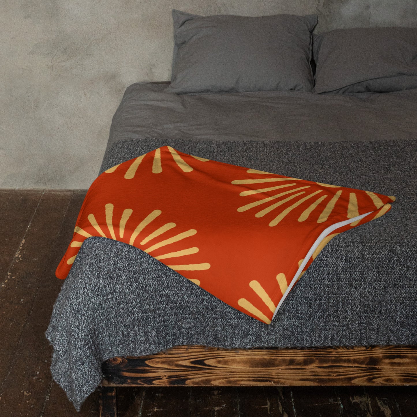 Orange Suns Throw Blanket